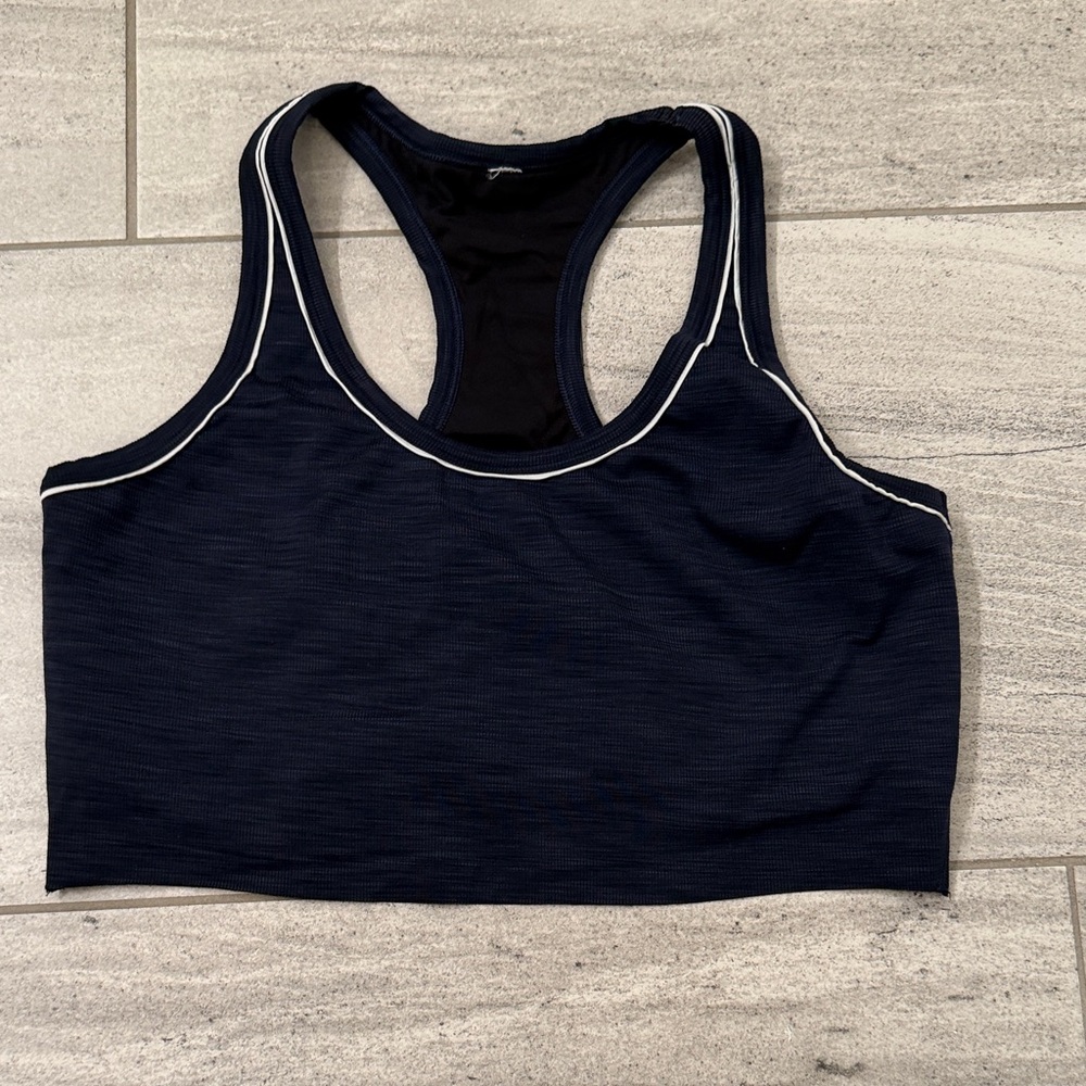 Splits59 navy cropped top bra size xl